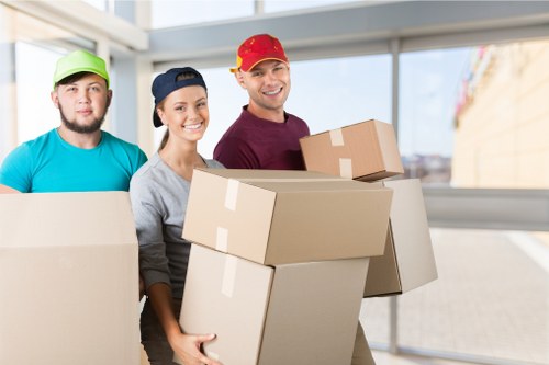 Donation-ready furniture and household goods set aside for charity reuse