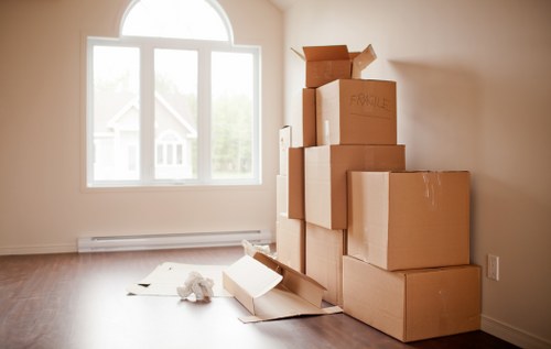 Moving team loading items with care for a Catford property