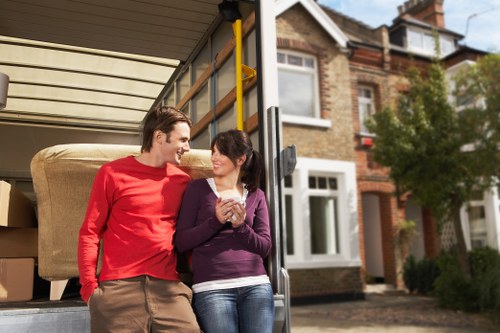 Loading boxes and furniture for removals in Catford